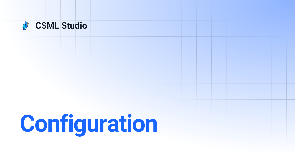 Configuration | CSML Studio