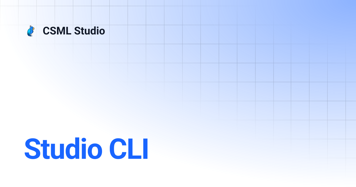 Studio CLI | CSML Studio